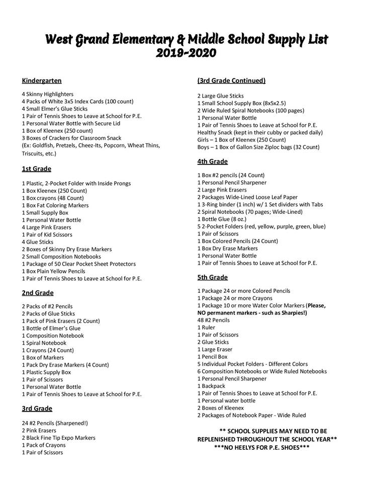 Supply List